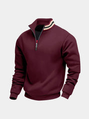 Regent Striped High Collar Pullover - North & Row