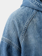 Artisan Denim Smock Quarter Zip Hooded Jacket - North & Row