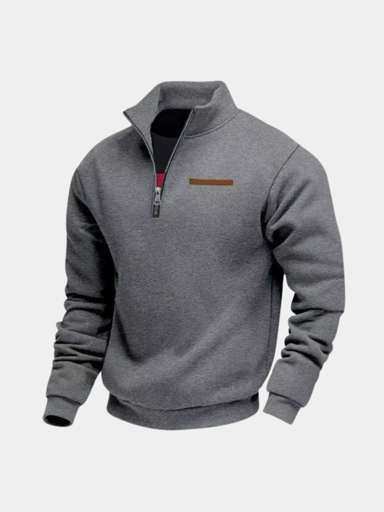 Slate Urban High Collar Pullover - North & Row