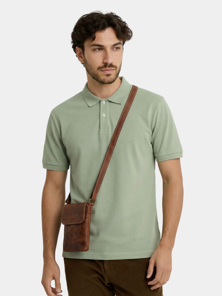 Men's Mini Leather Shoulder Bag - North & Row