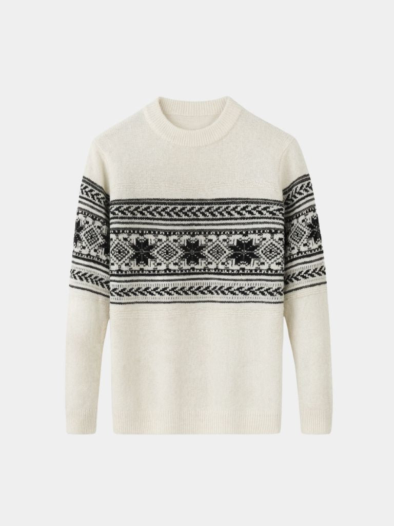100% Wool Fair Isle Pullover Sweater Jumper - North & Row