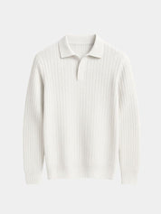 Elegant Open Collar Long Sleeve Polo - North & Row