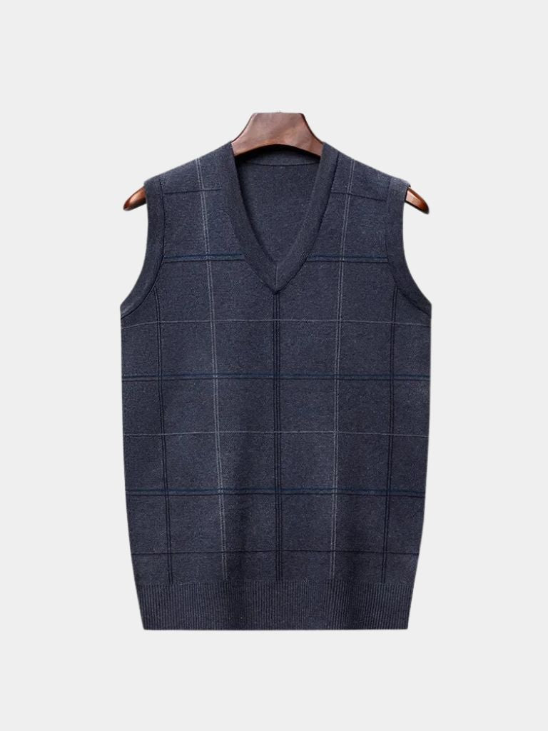 Academic Checkered Knit Vest - North & Row