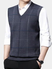 Academic Checkered Knit Vest - North & Row