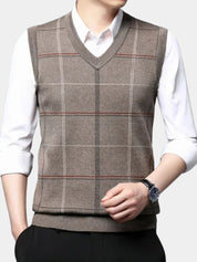 Academic Checkered Knit Vest - North & Row