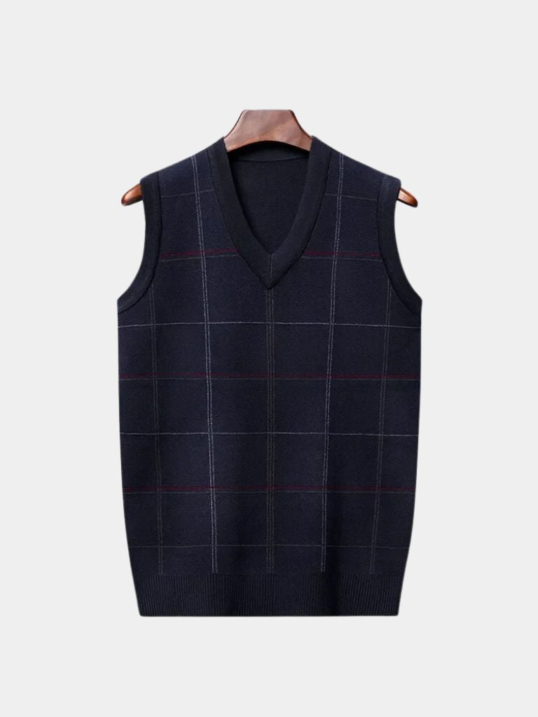 Academic Checkered Knit Vest - North & Row