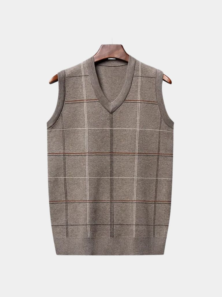 Academic Checkered Knit Vest - North & Row