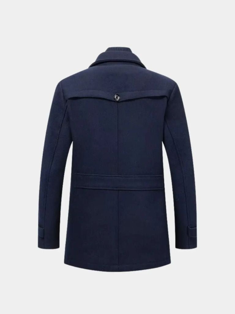 Aristocratic Black Wool Overcoat - North & Row