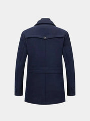Aristocratic Black Wool Overcoat - North & Row