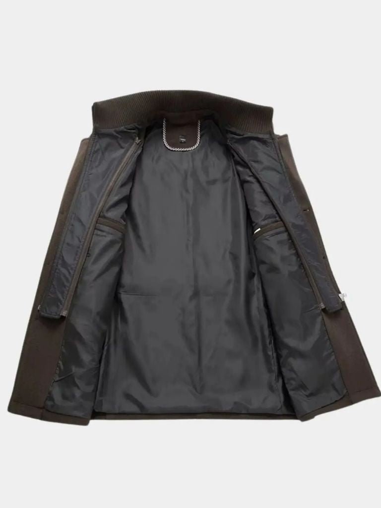 Aristocratic Black Wool Overcoat - North & Row