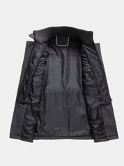 Aristocratic Black Wool Overcoat - North & Row