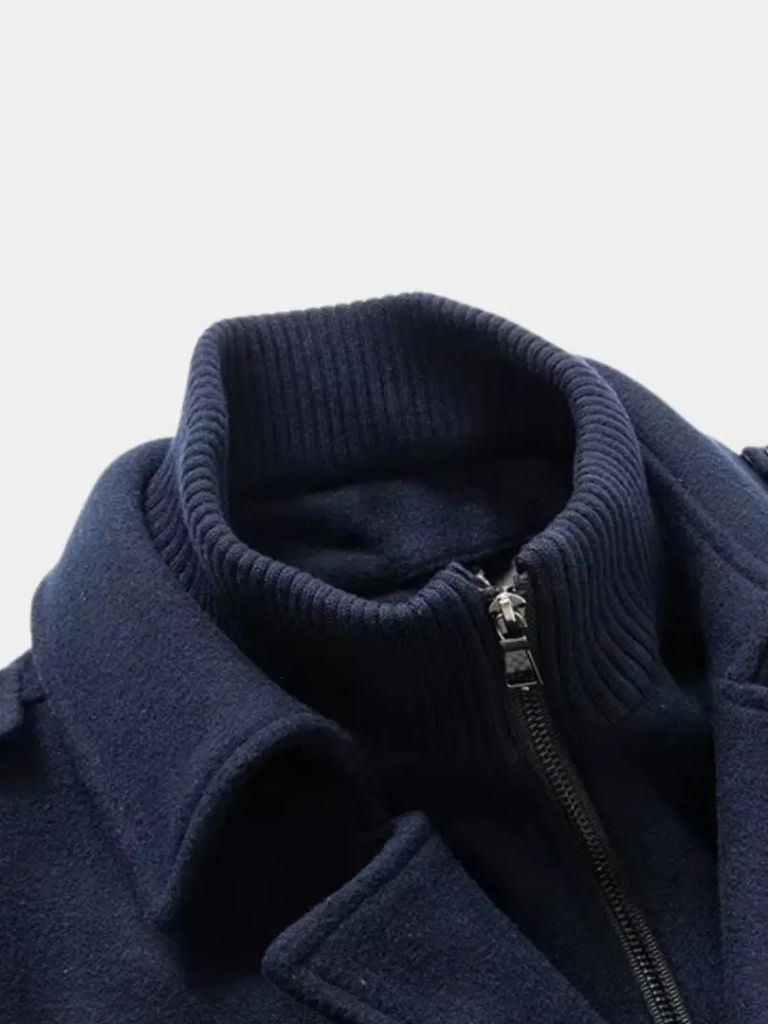 Aristocratic Black Wool Overcoat - North & Row