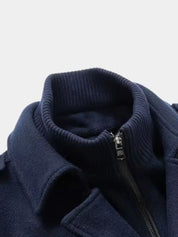 Aristocratic Black Wool Overcoat - North & Row