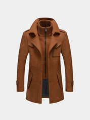 Aristocratic Black Wool Overcoat - North & Row