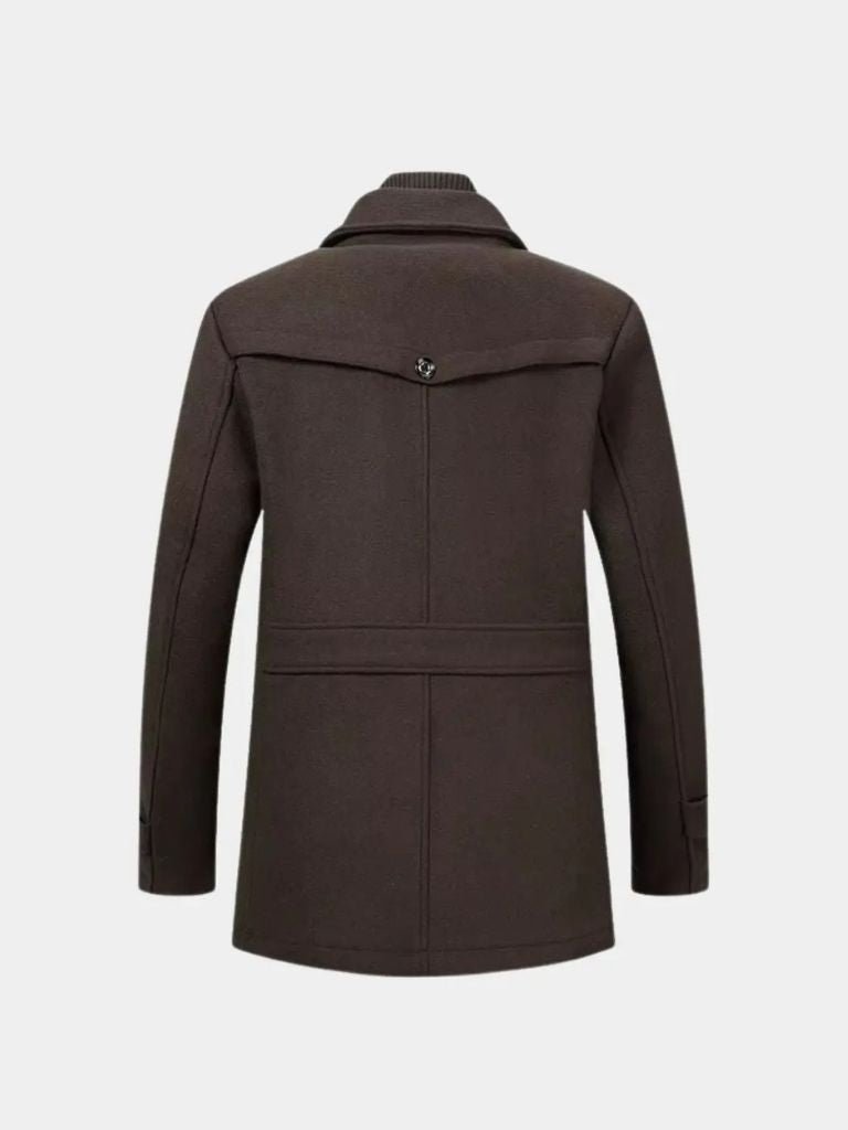 Aristocratic Black Wool Overcoat - North & Row
