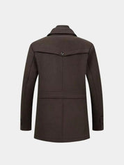 Aristocratic Black Wool Overcoat - North & Row