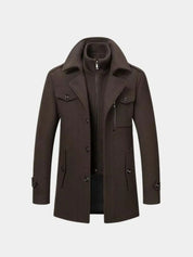 Aristocratic Black Wool Overcoat - North & Row