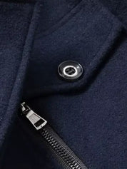 Aristocratic Black Wool Overcoat - North & Row