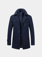 Aristocratic Black Wool Overcoat - North & Row