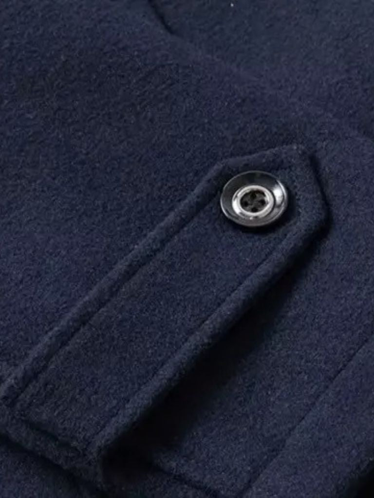 Aristocratic Black Wool Overcoat - North & Row