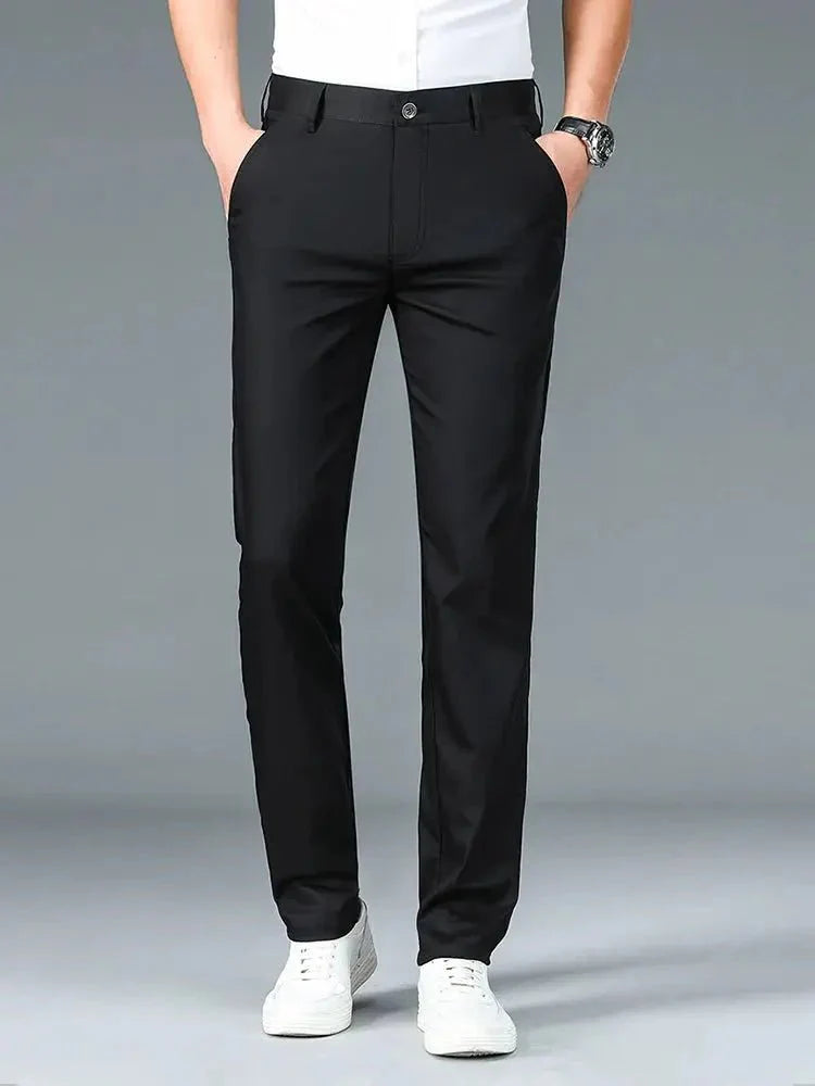 Bamboo Fiber Minimalist Straight Trousers - North & Row