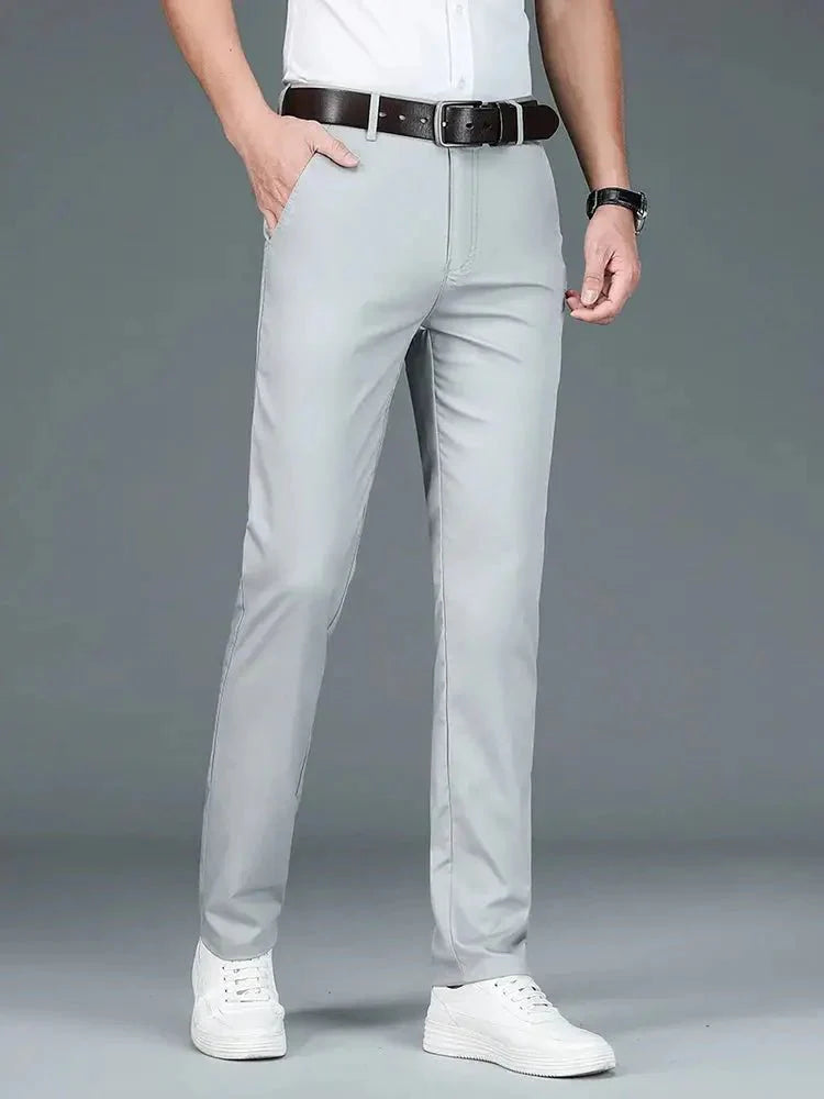 Bamboo Fiber Minimalist Straight Trousers - North & Row