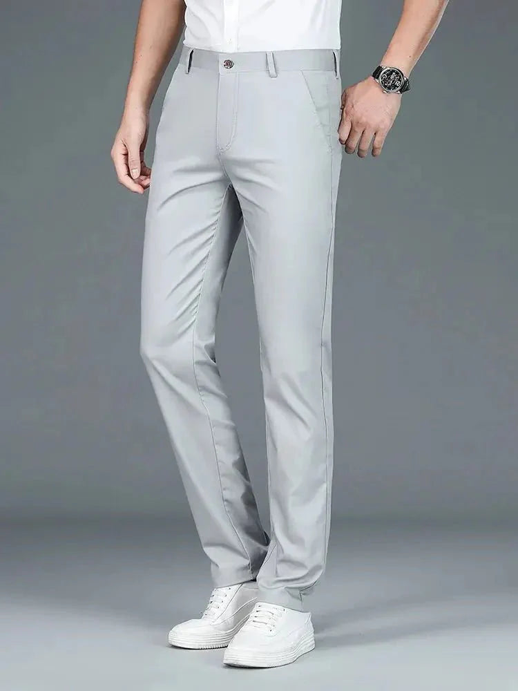 Bamboo Fiber Minimalist Straight Trousers - North & Row