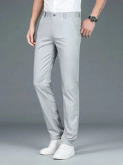 Bamboo Fiber Minimalist Straight Trousers - North & Row
