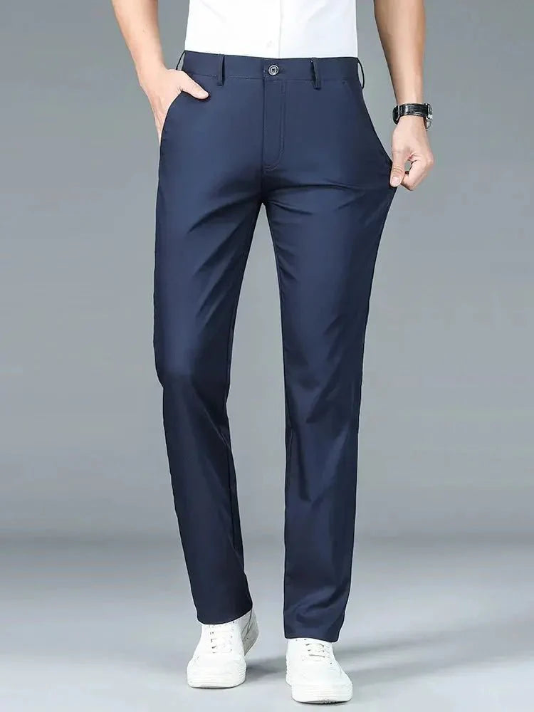Bamboo Fiber Minimalist Straight Trousers - North & Row
