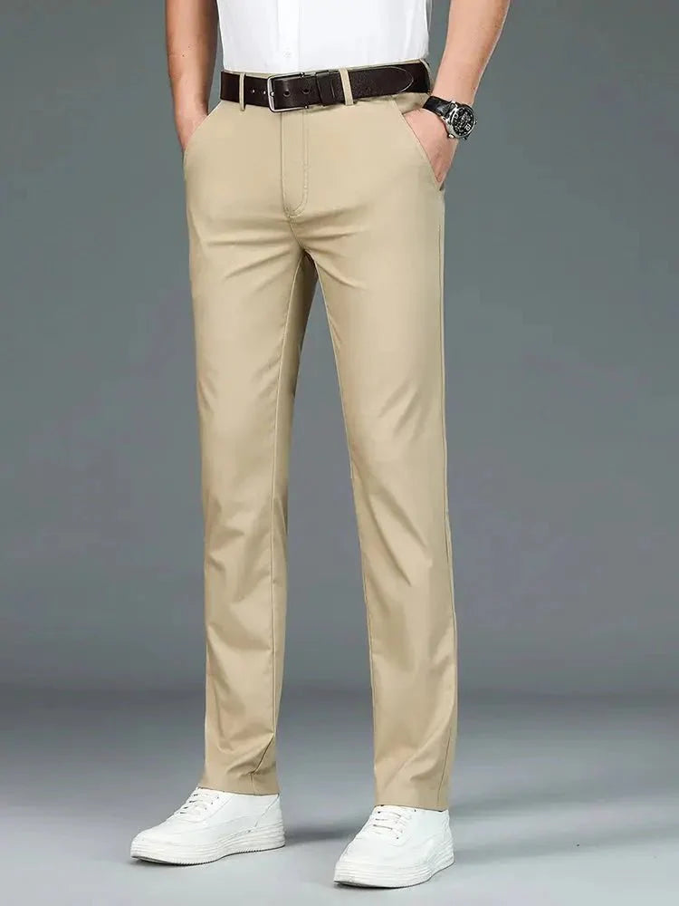 Bamboo Fiber Minimalist Straight Trousers - North & Row