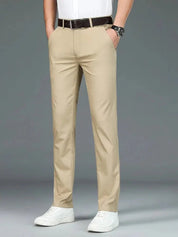 Bamboo Fiber Minimalist Straight Trousers - North & Row