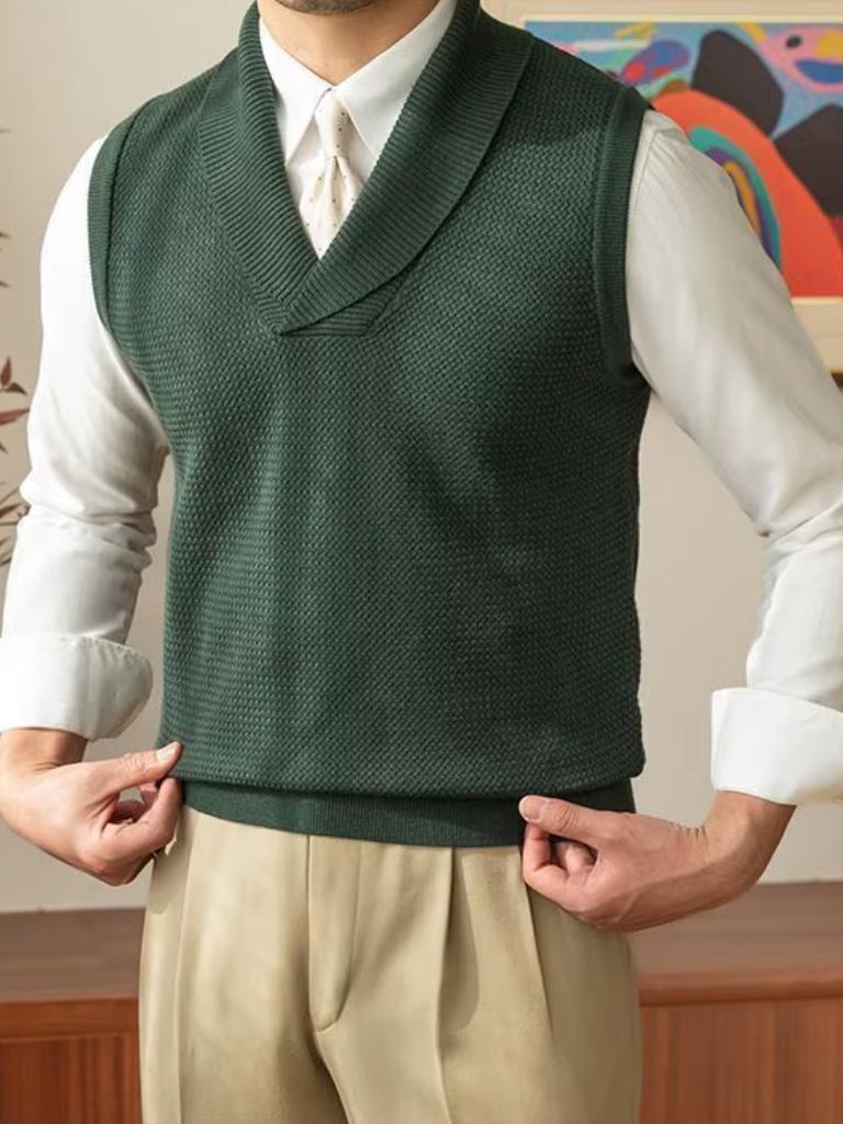 British Knit Vest Waistcoat - North & Row