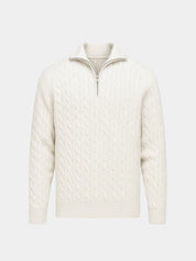 Premium Cable-Knit Zip Neck Sweater - North & Row