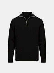Premium Cable-Knit Zip Neck Sweater - North & Row