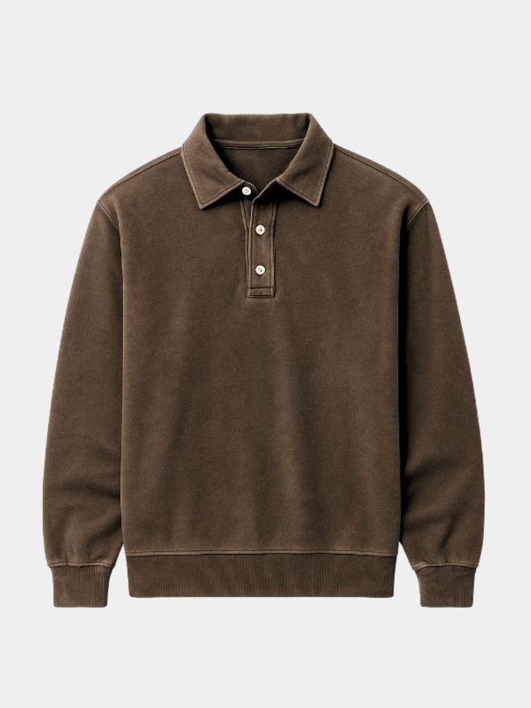 Canyon Mist Long Sleeve Polo Shirt – North & Row