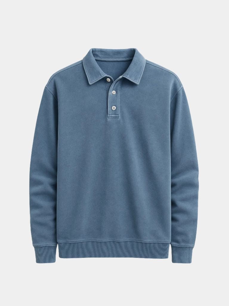 Canyon Mist Long Sleeve Polo Shirt – North & Row