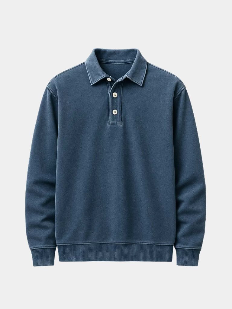 Canyon Mist Long Sleeve Polo Shirt – North & Row
