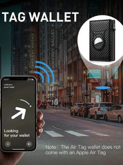 Carbon Fiber Wallet with Air Tag Holder RFID Blocking - North & Row