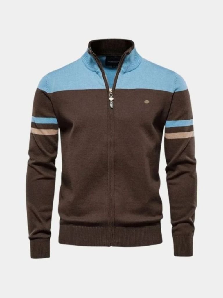 Cardigan Sweater Zipper Standing Collar Knitwear - North & Row