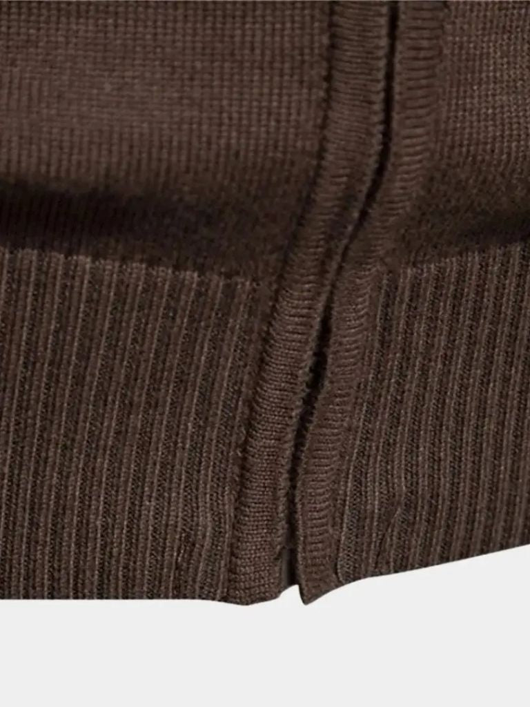 Cardigan Sweater Zipper Standing Collar Knitwear - North & Row