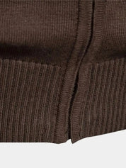Cardigan Sweater Zipper Standing Collar Knitwear - North & Row