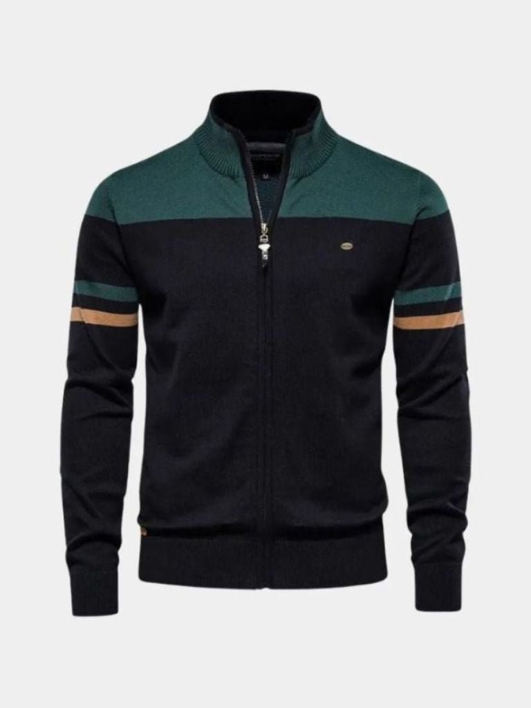Cardigan Sweater Zipper Standing Collar Knitwear - North & Row