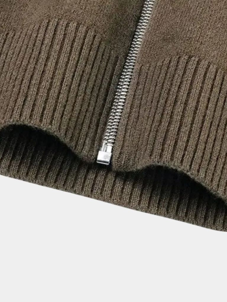 Cashmere Zip Sweater Knit Turtleneck - North & Row