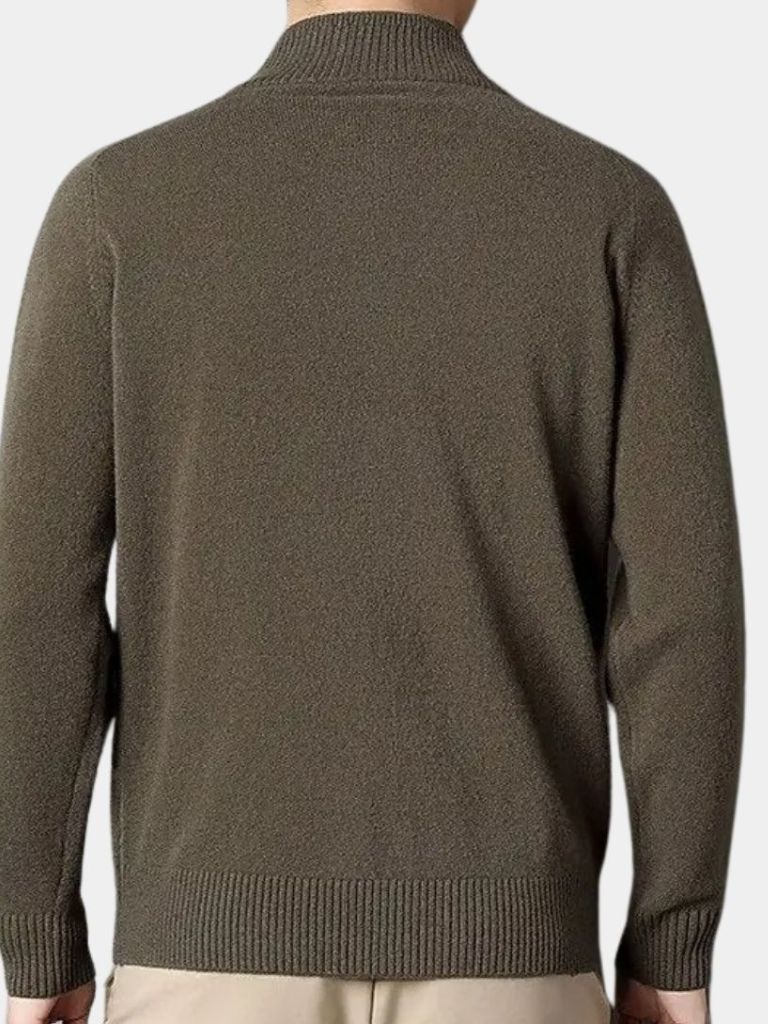 Cashmere Zip Sweater Knit Turtleneck - North & Row