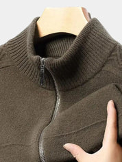 Cashmere Zip Sweater Knit Turtleneck - North & Row