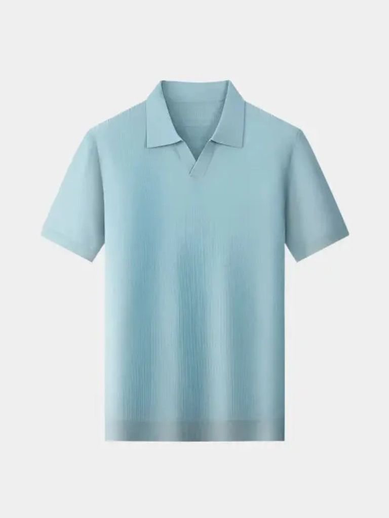 Casual Buttonless Knit Polo Shirt - North & Row