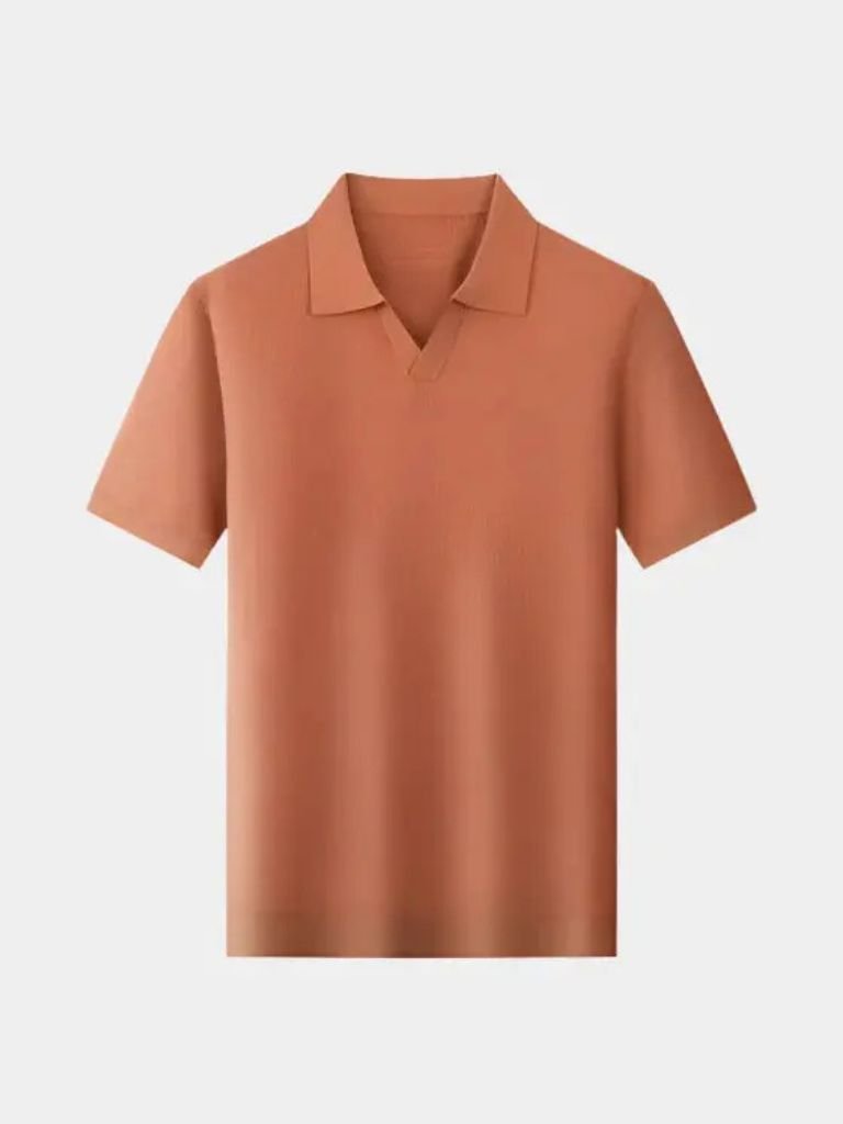 Casual Buttonless Knit Polo Shirt - North & Row