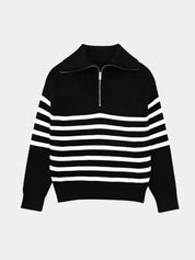 Casual Striped Zip Up Sweater - North & Row