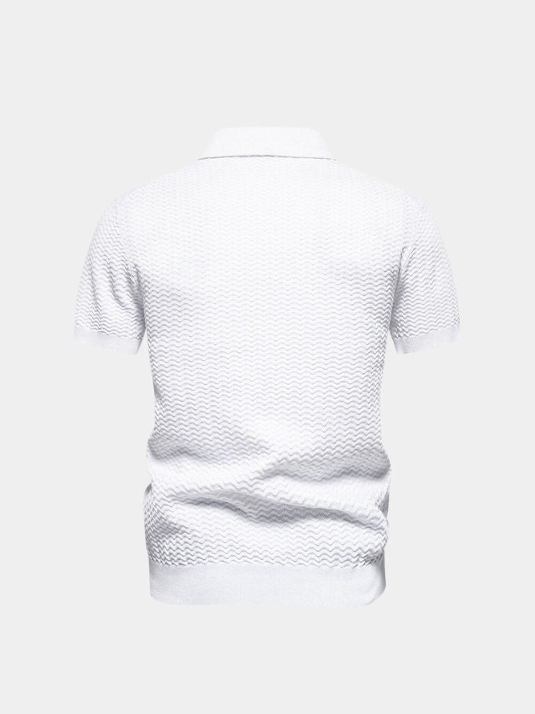 Classic Fit Quarter Zip Business Casual Short Sleeves Polo - North & Row