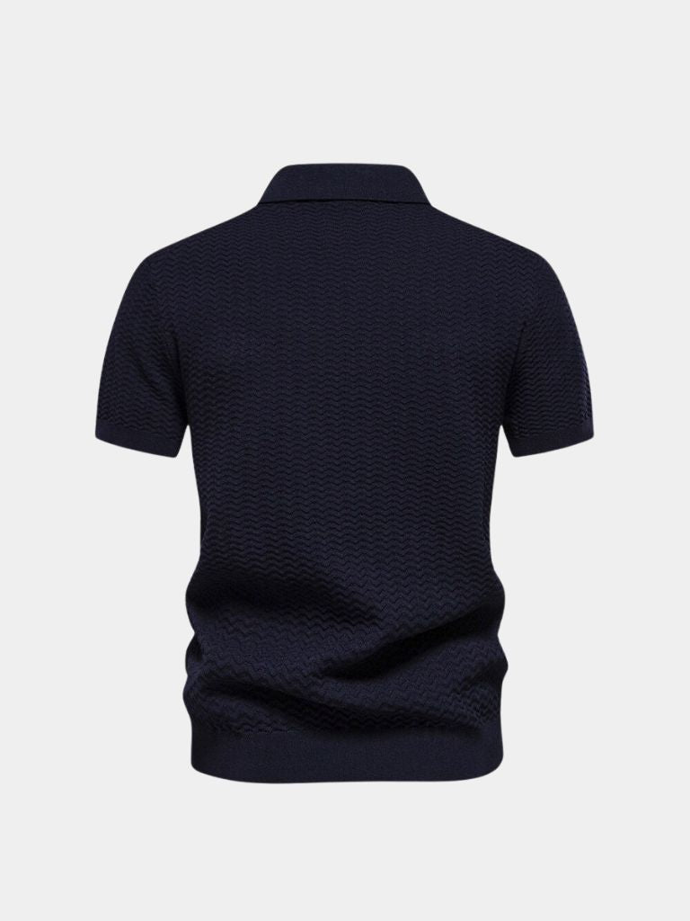 Classic Fit Quarter Zip Business Casual Short Sleeves Polo - North & Row